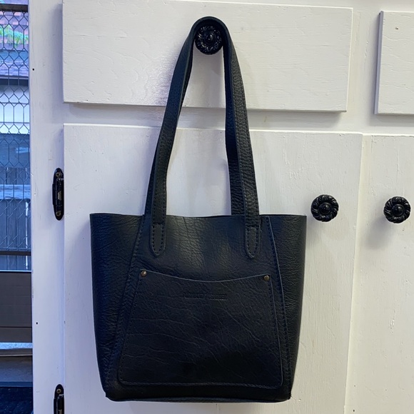 Pebbled Black Small Juliette Tote Bag - Picture 10 of 12